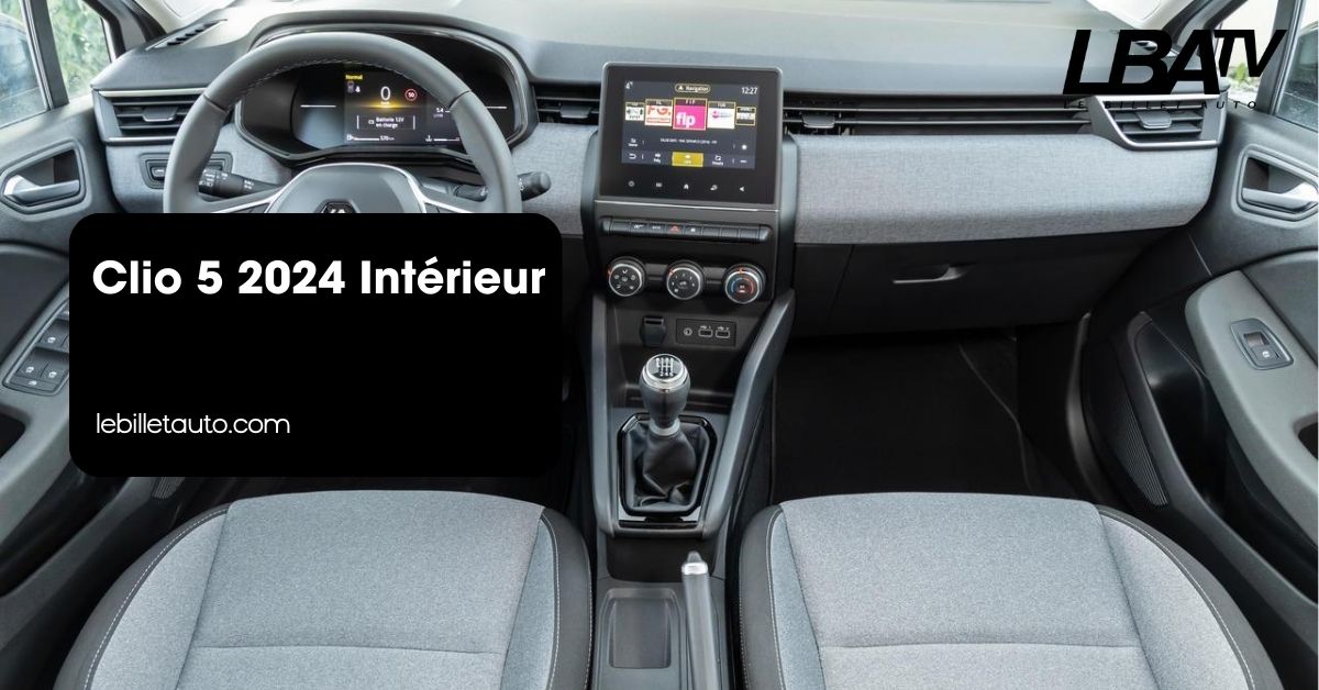 Clio 5 2024 intérieur