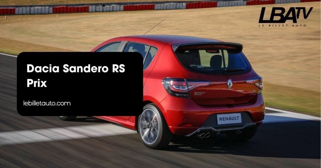 Dacia Sandero RS Prix