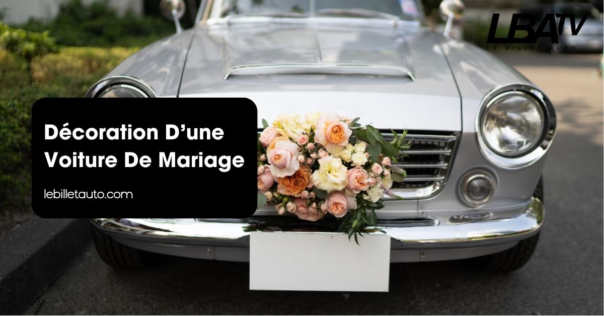 décoration d’une voiture de mariage